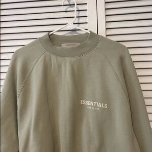Essentials Green Fleece Raglan Sweatshirt